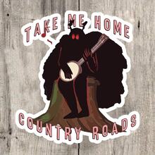 防水耐用硅胶贴纸，适用于汽车、笔记本电脑、窗户、门、冰箱、水瓶等，设计灵感源自美国国道上的天蛾人图案。 - 彩色 - 查看 2