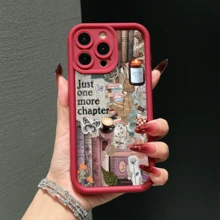 Book Lover Phone Case Compatible With IPhone 17 16 15 14 13 12 And 11 Pro Models Compatible With  A13 A14 A15 A16 A17 Models  A52 A53 A54 Models And  S21 S22 S23 S24 S25 PLUS FE ULTRA Models It's Shockproof Fingerprint-Resistant Slip-Resistant Scratch-Resistant And Easy To Carry It's The Perfect Gift For Family Friends Children Boyfriends Or Girlfriends It's Perfect For Birthdays Christmas Easter Valentine's Day And Other Holidays Suitable For All Occasions - 卡其色 - 查看 6
