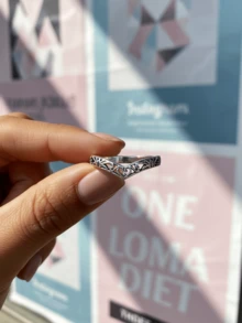 1枚复古镂空戒指，925纯银，精致镂空设计，古朴优雅风格，复古时尚 - 復古戒指 - 查看 3