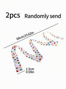2 dây đeo chống thất lạc màu ngẫu nhiên, kẹp giữ núm vú giả cho bình sữa và xe đẩy em bé di động 60cm - Nhiều màu - Xem 6