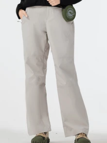 CAMEL CROWN Breathable And Comfortable Women's Three-Proof Softshell Pants, New Outdoor Loose-Fitting Hiking Pants - Ice Grey - View 1