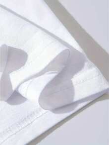 Camiseta de Manga Corta con Patrón de Moda de Verano para Hombres - Blanco - Ver 6