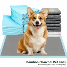 40pcs Dog Urine Pads, Thickened Bamboo Charcoal Deodorizing Diapers, Cat Diapers, Teddy Diapers, Diaper Diapers, Absorbent Sanitary Pads, Super Absorbent Deodorizing Activated Carbon Pet Urine Pads - Multicolor - View 2