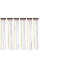 Bộ 6 kẹp tóc lấp lánh, tóc nối đính sequin dài 23,6 inch, phụ kiện tóc chịu nhiệt, thích hợp cho phụ nữ, bé gái và trẻ em (Màu bầu trời sao) - Nhiều màu - Xem 12
