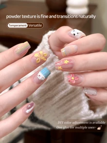12-Color Donut Delight Patting Gel Set - Sweet Pastel Hues With Whipped Cream Finish, Perfect For Girls' Fun Nail Art & Casual Sweet Looks, Easy Apply & Long-Lasting - Nhiều màu - Xem 9