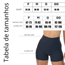 Women's Fitness Shorts For Gym And Workout With High Waistband Made Of Polyamide - 藏蓝色 - 查看 4