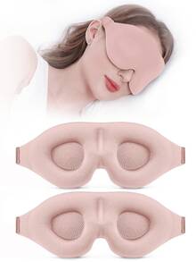 Ladies And Men's Light-Blocking Sleep Eye Mask, Zero-Pressure Sleep Mask - Ergonomically Designed 3D Hollowed-Out Eye Movement And Lash Friendly Night Eye Mask, Super Soft And Comfortable Sleep - A - View 3