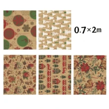 50 Sheets Of Christmas Fabric Paper, Christmas Gift Wrapping Paper, Merry Christmas Wrapping Paper For Weddings, Birthdays, Party & Festival Decorations DIY Craft Supplies (0.7 MX 2 MX 50 Pieces, Colors Random) - 50件 - 查看 6