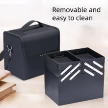 Extra Large Vanity Case Beauty Box Make Up Jewelry Cosmetic Nail Tech Storage - Default - View 11