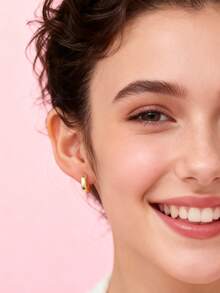 Artepollo 925 Sterling Silver Gold-Tone Hoop Earrings For Women, 14K Gold Plated Curved Round Circle Earrings, Hypoallergenic, Non-Fading, Lightweight, Daily Jewelry, Gift Box Packaging, Birthday Gift - one-size - View 2