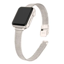 Matel Strap Compatible With Apple Watch Ultra Band 49mm 41mm 45mm Milanese Loop Women Strap For Watch 8 7 6 5 Se 4 3 42mm 44mm 38mm 40mm Band