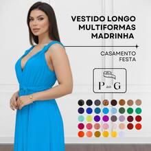 Women's Long Dress Various Ways To Wear Infinity Tie Party Graduation Wedding Baptism - 青碧色 - 查看 2