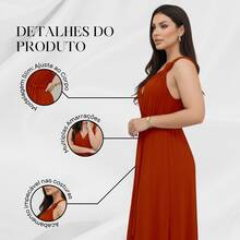 Women Dresses - Màu Cam cháy - Xem 6