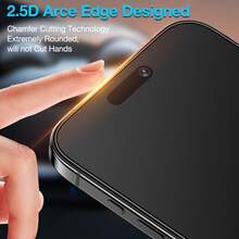 XINHONGYU 2pcs Matte Privacy Screen Protector Film, Compatible With Iphone 17 Pro Max Series, 2.5D Full Coverage Anti-Glare Matte Ceramic Screen Protector (Gaming Version), Anti-Fingerprint, Fit For X/XR/11/12/13/14/15/16/17/17 Air/17 Pro/17 Pro Max Full Series - 2pcs - View 5