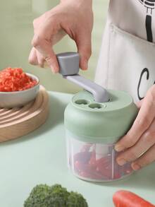 Mini Handheld Garlic Press, Garlic Crusher, Kitchen Garlic Chopper - Multicolor - View 4