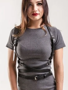 Leather Chest Harness Belt For Women Leather Harness Belt For Women Fashion Chest Harness Woman Valentine's Day Gift Women's Corset Belt