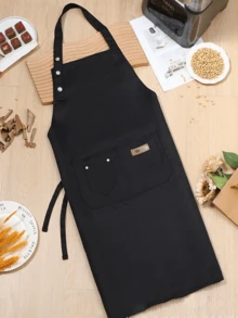 可调节围裙 - 男女通用，帆布/厚帆布材质，厚实耐用，肩带可调节，多个口袋，透气四季皆宜 - 适用于绘画、陶艺、园艺、烹饪和餐饮工作 - 厨师围裙、家用厨房围裙、餐厅工作围裙、时尚围裙、耐磨围裙、女士围裙、男士围裙、园艺围裙、绘画围裙、美甲沙龙围裙。