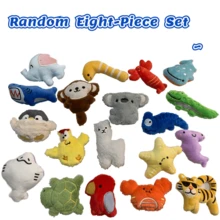 深海家族和动物家族狗狗毛绒玩具，深海家族包括鲨鱼、鲸鱼、锤头鲨、花园鳗、鳄鱼、蝠鲼、龙虾、海星、海龟、螃蟹和章鱼；动物家族包括老虎、变色龙、羊驼、鹦鹉、考拉、公鸡、大象、鹅、猴子和兔子。