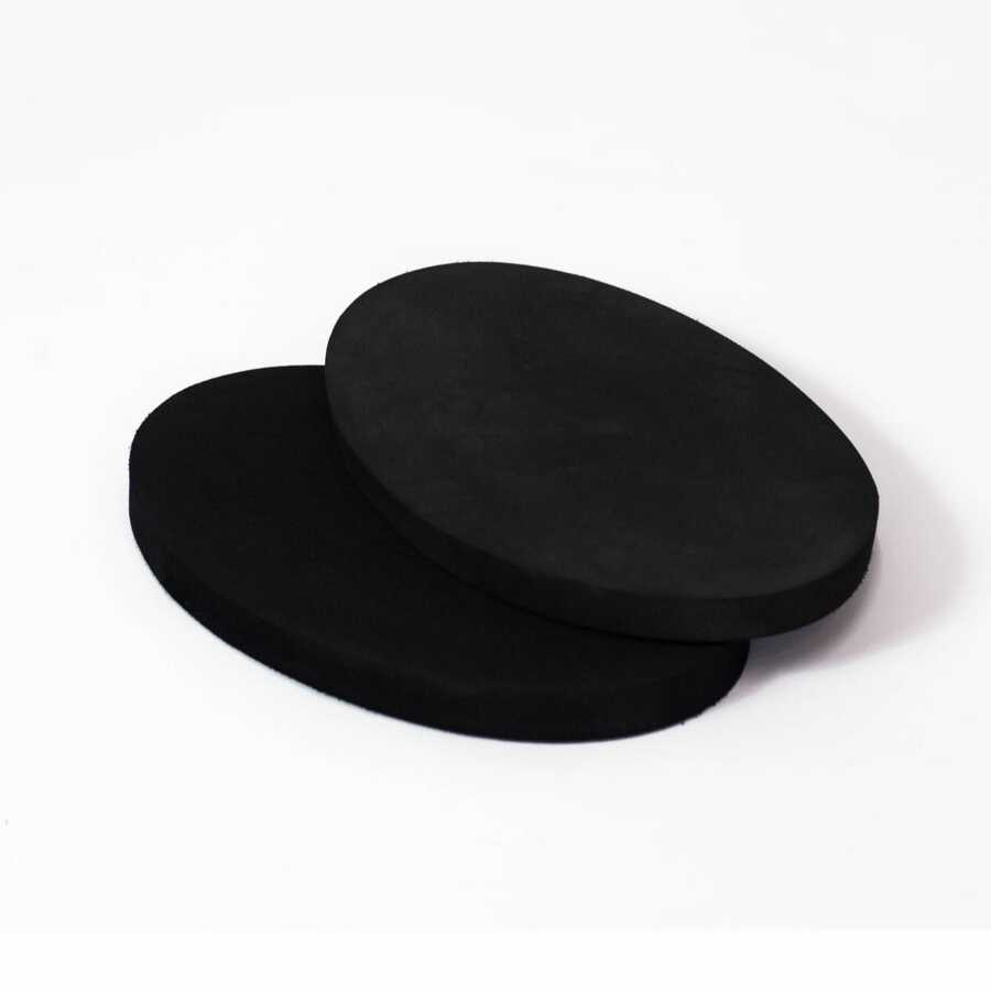 Set de 2 Pads o Almohadillas Ovalado Ovaladas Súper Suaves Softy 20mm de Espesor y Dimensiones 19 x 30 cm Cojines Antideslizantes y Ergonómicos para Yoga, Pilates, Entrenamiento o Rehabilitación Espuma de Alta Densidad que Ofrece Máxima Comodidad, Amortiguación y Soporte Ideales para Rodillas, Codos o Manos Durante el Ejercicio - Negro - Ver 1