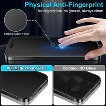 XINHONGYU 2pcs Matte Privacy Screen Protector Film, Compatible With Iphone 17 Pro Max Series, 2.5D Full Coverage Anti-Glare Matte Ceramic Screen Protector (Gaming Version), Anti-Fingerprint, Fit For X/XR/11/12/13/14/15/16/17/17 Air/17 Pro/17 Pro Max Full Series - 2pcs - View 4