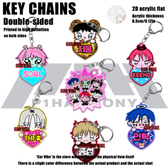 KPOP P1/P1Harmony Matching ,KEEHO,THEO,JIUNG,INTAK,SOUL,JONGSEOB Name Acrylic KEY CHAINS, Kpop Style Pattern ,Car Keychain Pendant Keychain Holder Key Ring Mobile Phone Bag Hanging Gifts,Special Gifts