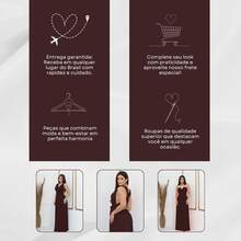 Women's Long Dress, Multiple Ways To Wear, Multi-Use, Tie-Front, Infinity Style, Party, Graduation, Elegant - Rust Brown - View 8