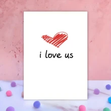 1 张情人节贺卡，“我爱我们”，情侣情人节贺卡，周年纪念贺卡，心形贺卡。 - 彩色 - 查看 4