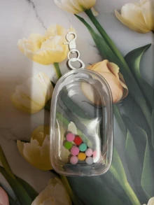 1個 11.5cm/4.53in 透明展示袋，適用於 4.0，單個透明展示袋，適用於 ，方形盲盒吊掛袋，具備防水防塵多功能特性，完美適合存放娃娃和小配件，方便攜帶娃娃，生日、聖誕節和派對禮物的理想選擇 - 彩色 - 查看 10