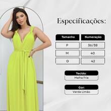 Women's Long Dress Various Ways To Wear Infinity Tie Party Graduation Wedding Baptism - 青檸色 - 查看 3