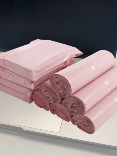 10/2/50个装加厚防水纯色邮寄袋，简约多用途包装袋，适用于学校、办公室、运输、邮寄、返校季等场合。