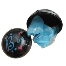 Bola Chute Chá Revelação Menino Menina Bebe Festa Luxo - Azul - Visão 6