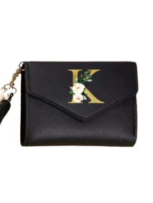 个性化花卉字母迷你钱包，可定制A-Z字母，饰有流苏和心形吊坠，适合日常使用，可装卡片、现金和小物件，是女性、名字爱好者和时尚达人的理想之选，适合购物、通勤和夜间外出，为您的配饰增添时尚个性，也是交换礼物、圣诞节和新年礼物的绝佳选择。 - 彩色 - 查看 14