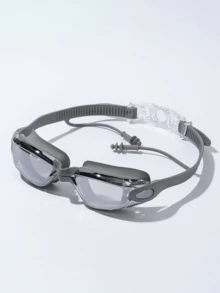 Anti-Fog, Waterproof, One-Piece Ear Plug Professional Racing Swimming Goggles - Multicolor - View 14