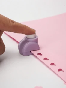 1PC Cute Heart-Shaped Paper Punch For DIY Scrapbooking, Card Making, Crafting – Valentine's Day, Journal Supplies, Handmade Art Crafts, Office Stationery - Multicolor - View 2