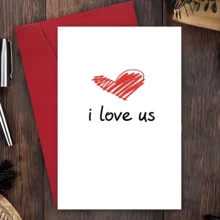 1 张情人节贺卡，“我爱我们”，情侣情人节贺卡，周年纪念贺卡，心形贺卡。 - 彩色 - 查看 2