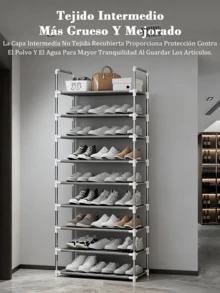 Rack zapatera Organizador De 3/4/5/6/7/8/9 niveles - Blanco - Ver 12