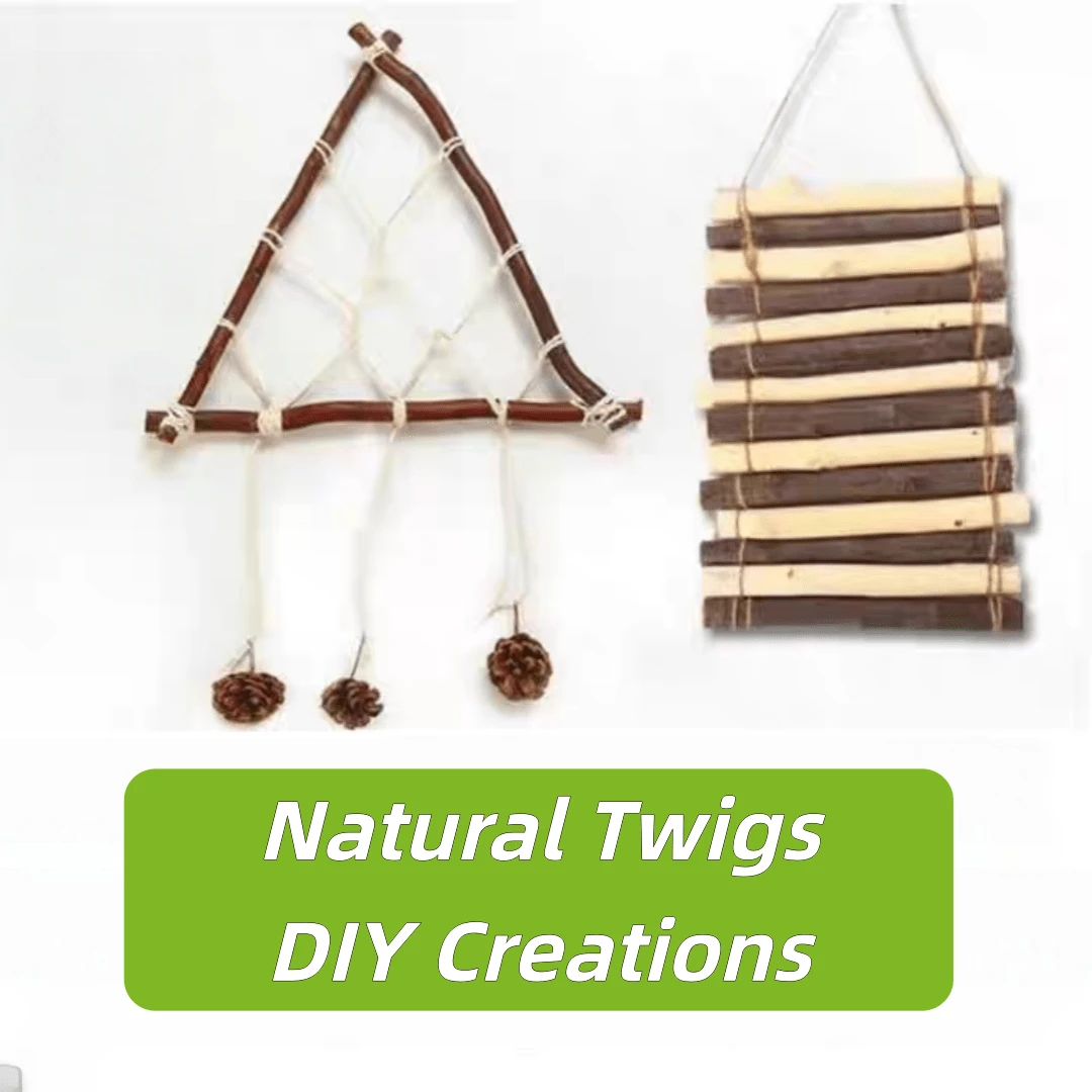 12 piezas Decoración de ramas de árbol, ramas secas, materiales para hacer coronas artesanales, ramitas, palitos de madera pequeños, manualidades DIY creativas - Blanco - Ver 1