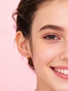 Artepollo 925 Sterling Silver Earrings For Girl, 14K Gold Plated Round Hoop Earrings, Hypoallergenic & Tarnish Resistant, Lightweight, Gold Color Everyday Jewelry, Gift Box Packaging, Birthday Gift - 12mm - View 2