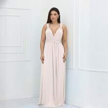 Women's Long Dress - Multiple Ways To Wear - Tie Detail - Infinity Style - Perfect For Parties, Graduations, Weddings, Christenings - 淺粉紅色 - 查看 1