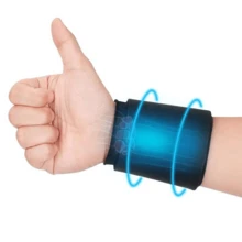 Muñequeras y tobilleras térmicas/refrigerantes, bolsas de hielo reutilizables, terapia térmica/fría de doble uso, estabilización envolvente, rehabilitación deportiva, promoción del cuidado de la salud, regalo para vacaciones/oficina. - Negro - Ver 3