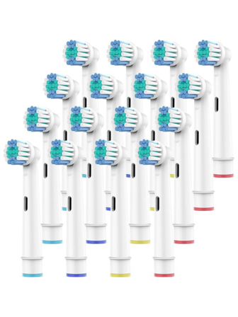 4/8/12/16 piezas Cabezales de cepillo de dientes eléctrico de repuesto en negro y blanco de 1 cm de diámetro, adecuados para una limpieza profunda, compatibles con Pro 1000/9600/5000/3000/8000/Genius y cepillos de dientes eléctricos inteligentes