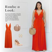 Women Dresses - 橘色 - 查看 7