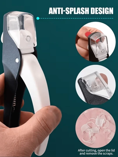 1pc Upgraded Anti-Splash One-Piece Nail Clipper, Specialized For Nail Extension, French Manicure Nail Clipper, U-Shaped DIY Clipper, Nail And Hand Care Tool - Precise And Durable, Professional Manicure Tool, Suitable For Acrylic Extension, Nail Art Salon, Home Use, Christmas Gift