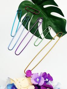 6pcs Large Colorful Aluminum Safety Pins, Lightweight Rust-Resistant Pins For Knitting, Sewing, Clothing DIY Crafts - Multicolor - View 5