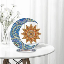 Diamond Painting DIY Blue Moon Small Star Pattern Double-Sided Diamond Decorative Plaque,Desktop Decorative Ornaments,Home Decoration, Festival Parties, Birthday Gifts, Festival Presents,Christmas ,Christmas Decorations,Christmas 2026 Tendencias