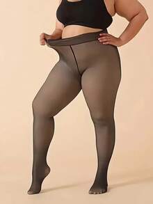 1 par de meias-calças pretas transparentes e sensuais para mulheres, 220g, ideais para outono/inverno, perfeitas para looks profissionais e sensuais. Disponíveis em tamanhos grandes, ideais para usar por baixo de roupas íntimas e como lingerie para noivas (adequadas para temperaturas entre 5 e 15°C). - Preto - Ver 8