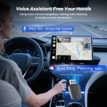 REMAX 2 In 1 Wireless Carplay Adapter Compatible With Apple CarPlay & Android Auto; Mini Size; Plug & Play; Car Play Wireless Adapter Compatible With IPhone IOS 6+, Android 11+, Fast And Stable Connection; Car Accessories, Super Practical Car Stuff - M34 - View 6