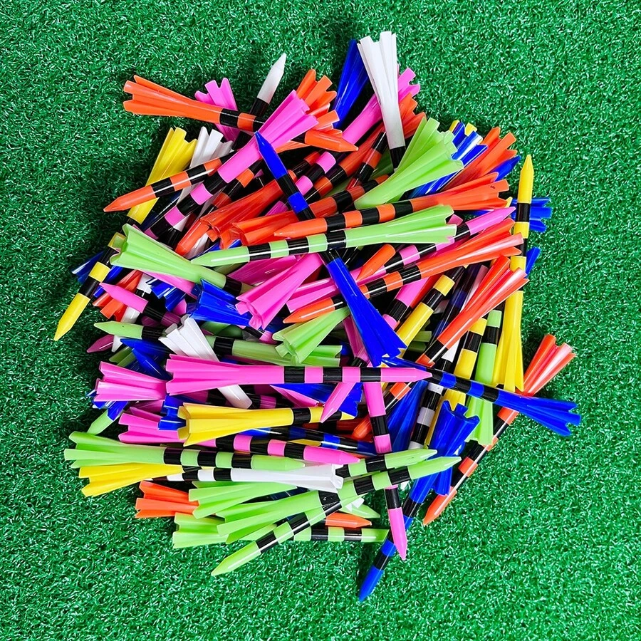 maxbase Tees de Golfe de Plástico, Tees de Golfe Multicoloridos e Duráveis de 83mm e 70mm, Acessórios de Golfe - 70mm - Visão 1