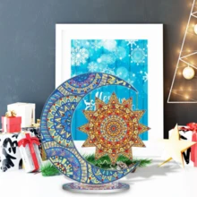Diamond Painting DIY Blue Moon Small Star Pattern Double-Sided Diamond Decorative Plaque,Desktop Decorative Ornaments,Home Decoration, Festival Parties, Birthday Gifts, Festival Presents,Christmas ,Christmas Decorations,Christmas 2026 Tendencias