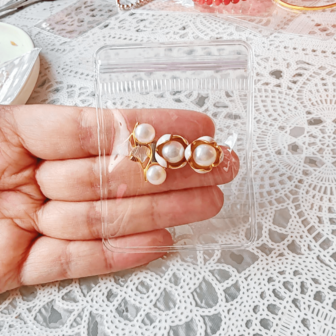 100个/50个/2个装首饰收纳袋，首饰袋，小型透明首饰袋，礼品袋，小饰品袋，耳环袋，防氧化高级首饰收纳袋 - 小巧透明，适用于项链、手链和戒指 - 便携节省空间的拉链式首饰展示袋 - PVC拉链袋，适用于戒指、耳环和小饰品，小巧便捷的首饰收纳袋，返校季必备